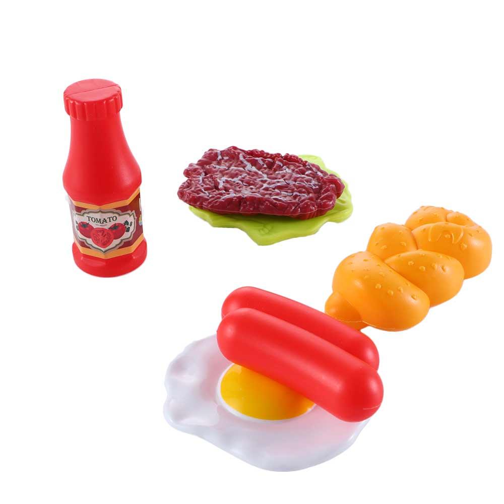 Cookware Play Kitchen Toy Set Simulation Food Miniature Kitchen Children Pretend Play Kitchen