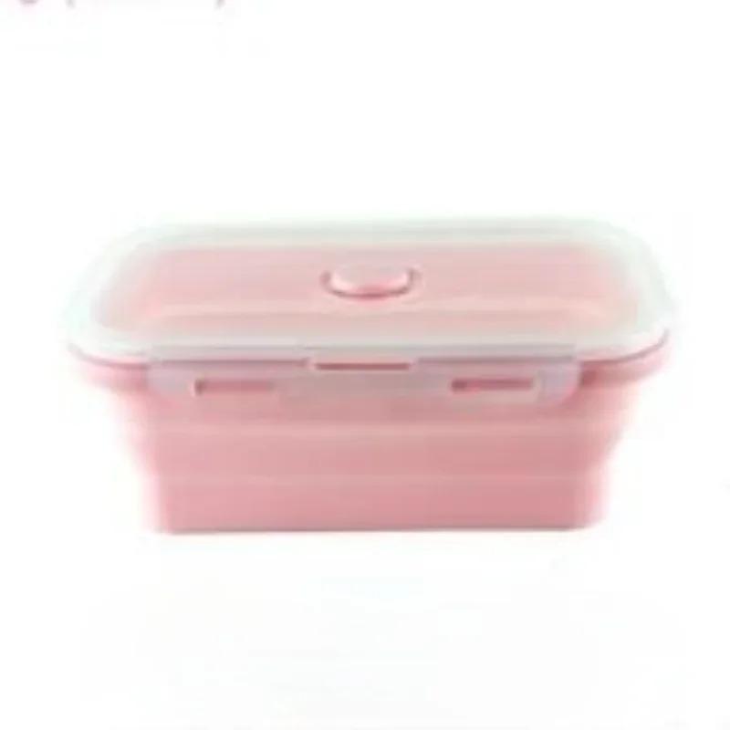 Multifunctional Bento Box Silicone Collapsible Lunch Box Food Storage Container   Microwavable Portable Picnic Camping Outdoor