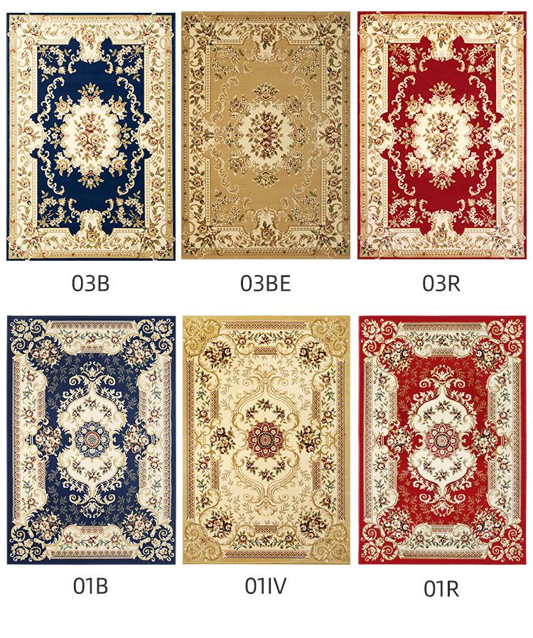 Nordic-Style Persian Ethnic Area Rug for Living Room: Soft Sofa & Coffee Table Pad