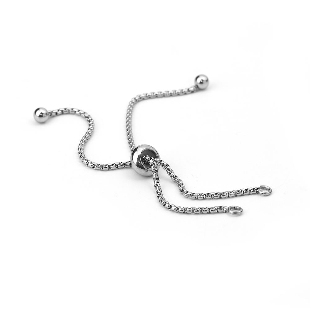 

1Piece 304 Stainless Steel Adjustable Slider/Slide Extender Chain For Handmade DIY Making Jewelry Bracelet Findings,