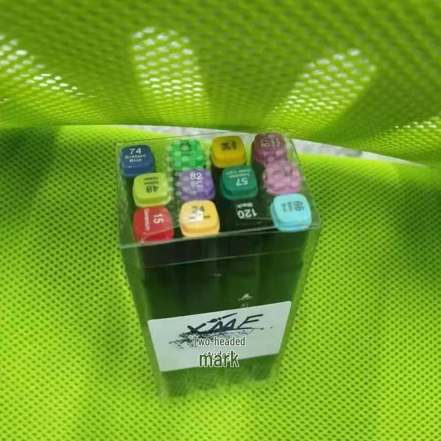 Set de markere cu alcool cu ​​vârf dublu, 48 de culori, pentru proiecte artistice și acuarelă