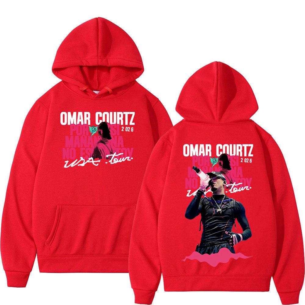 Rapper Omar Courtz Por Si Manana No Estoy  Tour Hoodies Men Women Clothing Fashion Long Sleeve Hooded Sweatshirts Streetwear