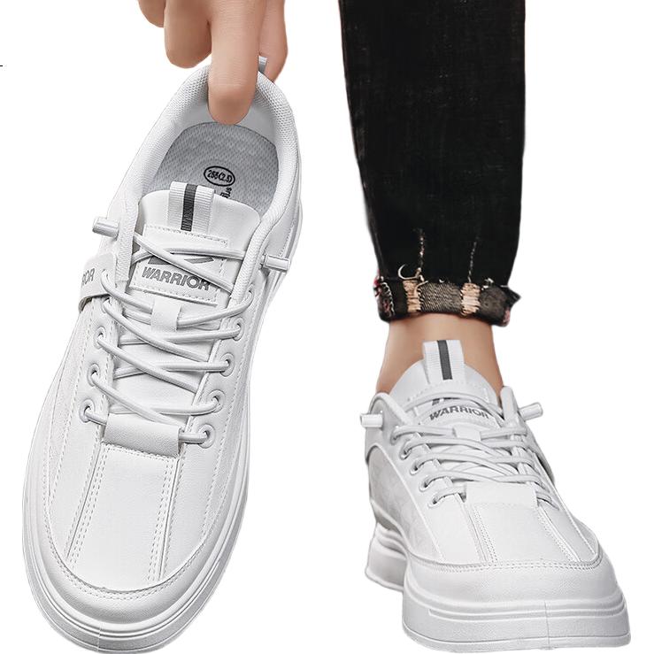 Huili Official Men's Shoes, White Sneakers for Men, New Spring 2026 Men's Shoes, Versatile Casual Skateboard Shoes for Men, White And Gray, Size 39