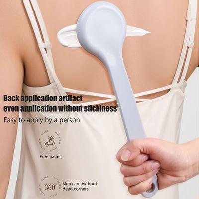 Lotion Applicator Body Wash Brush Padded Brush With Long Reach Handle Self Application For Back Feet Skin Cream Sunscreen