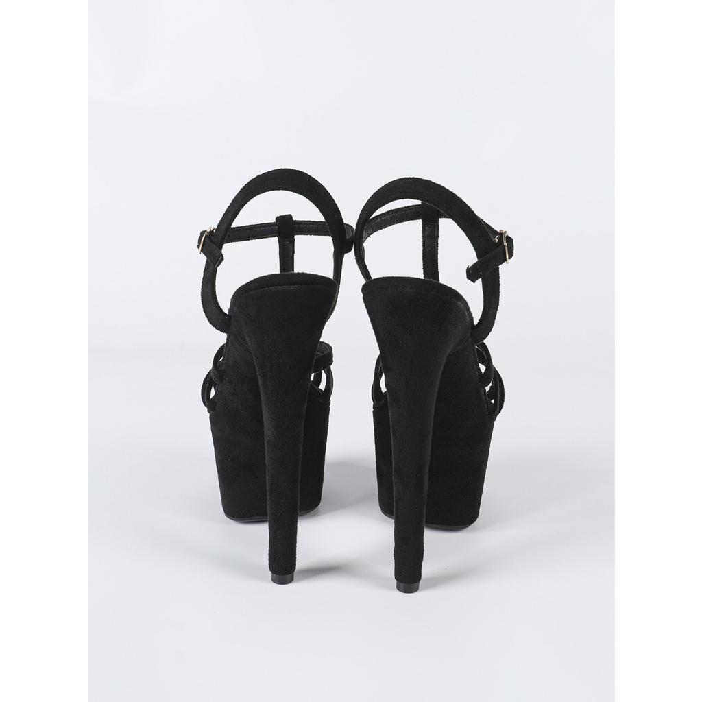 181-Q34 Women's 17CM Sky High Heels - 2025 Spring New European & American Thin Stiletto Sandals, Waterproof Party Shoes for Nightclub & Evening
