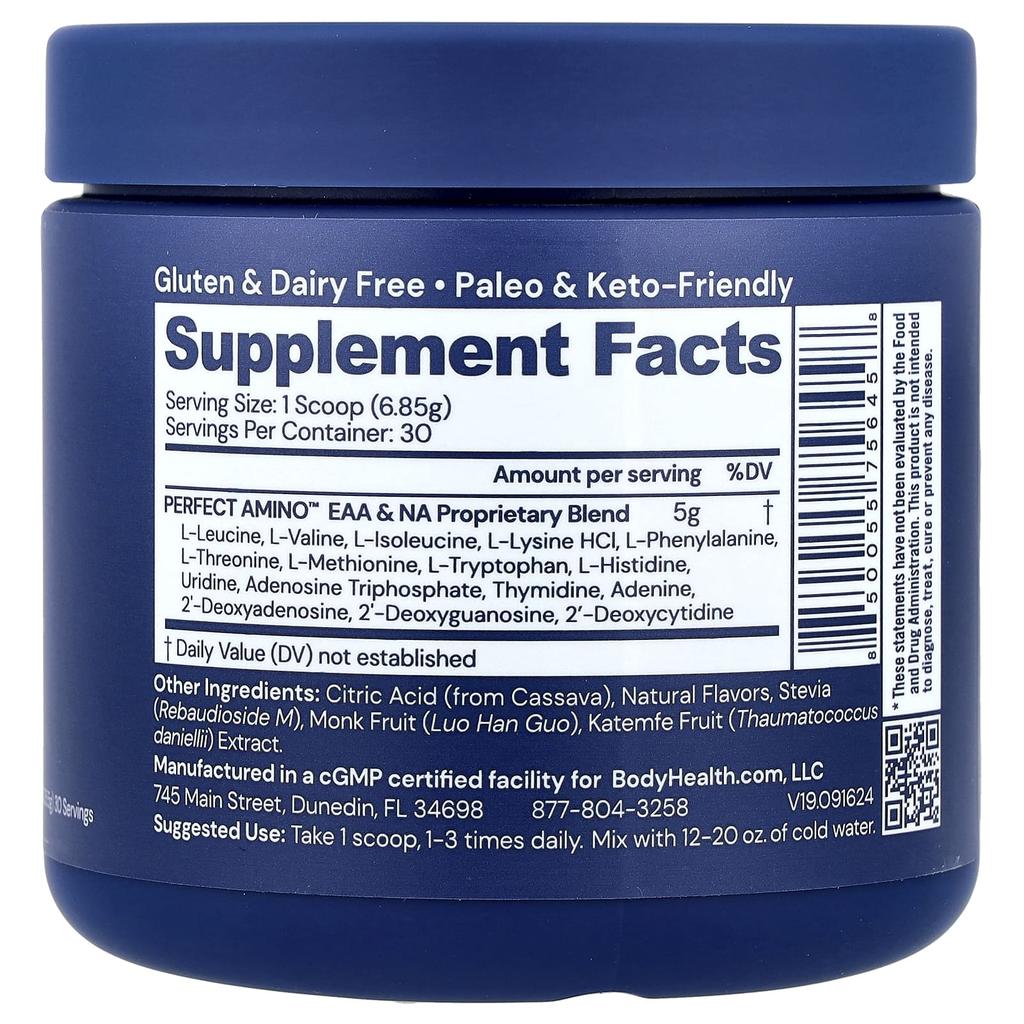 BodyHealth, Perfect Amino™, Lemon Lime, 7.25 oz (205.5 g)