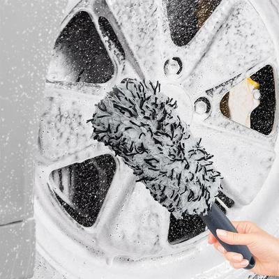 Microfiber Long Handle Car Wash Brush Durable Tire Cleaning Brush for Auto Detailing