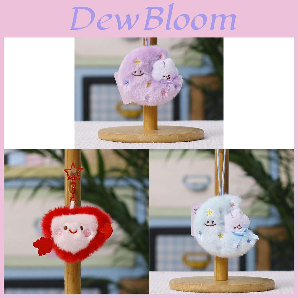 Cute Moon Plush Keychain With Heart Pendant For Girls And Teens