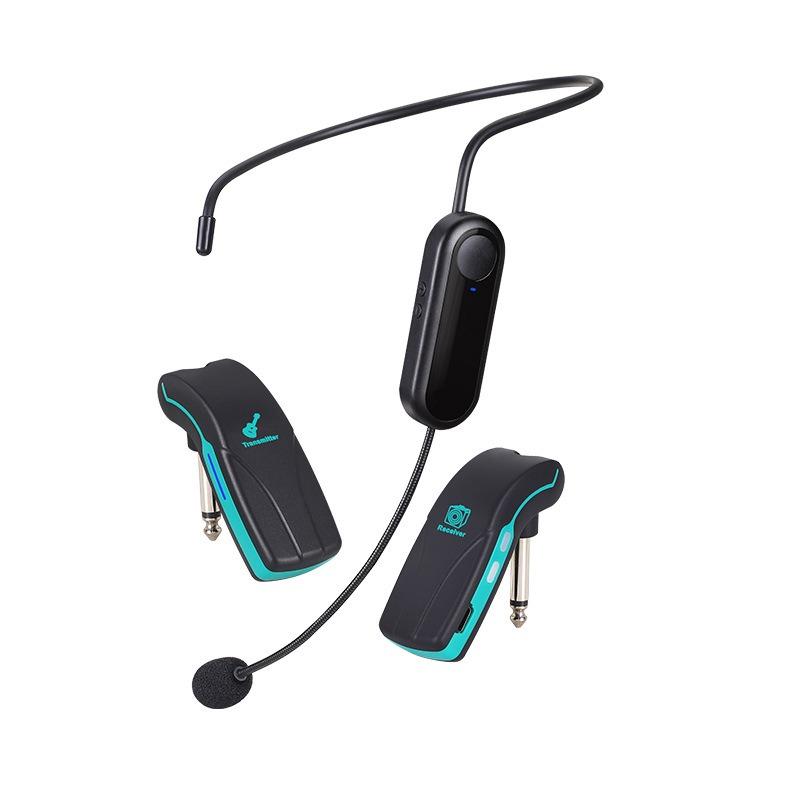 

ZFSZ U6 Wireless Guitar Microphone System, UHF Headset Mic & Guitar Transmitter Receiver Set for Singing & Street Perform