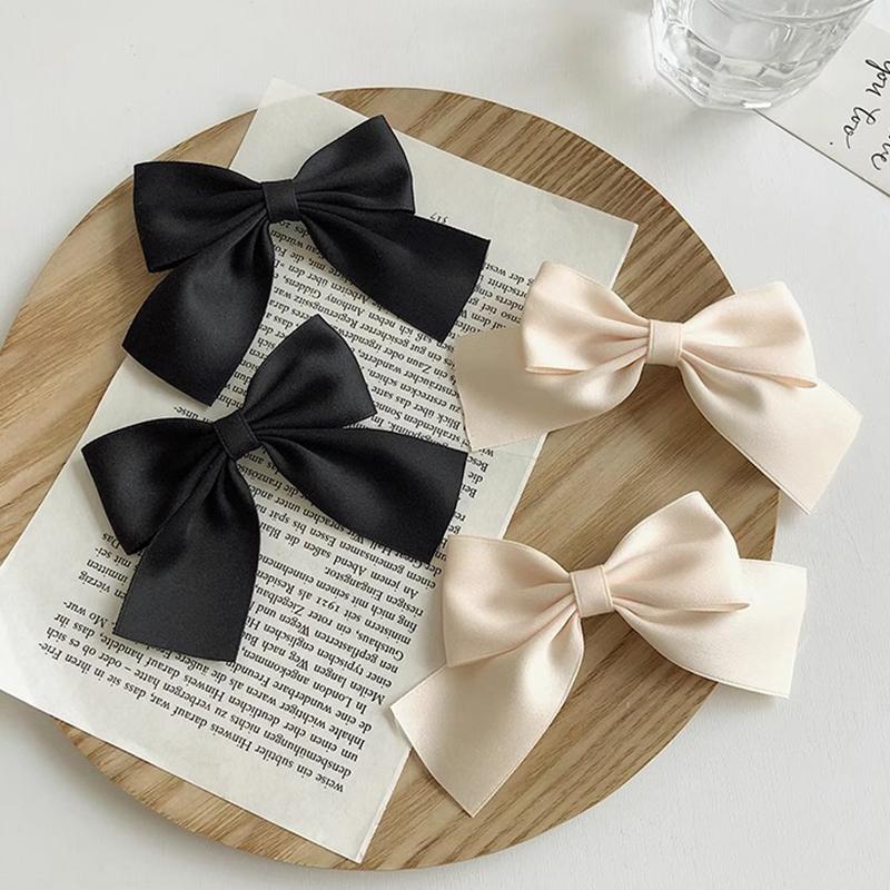 Lystrfac 2 szt./partia Modna kokarda z wstążki Klips do włosów dla kobiet Dziewcząt Opaska do włosów Akcesoria do włosów Ozdoba na głowę