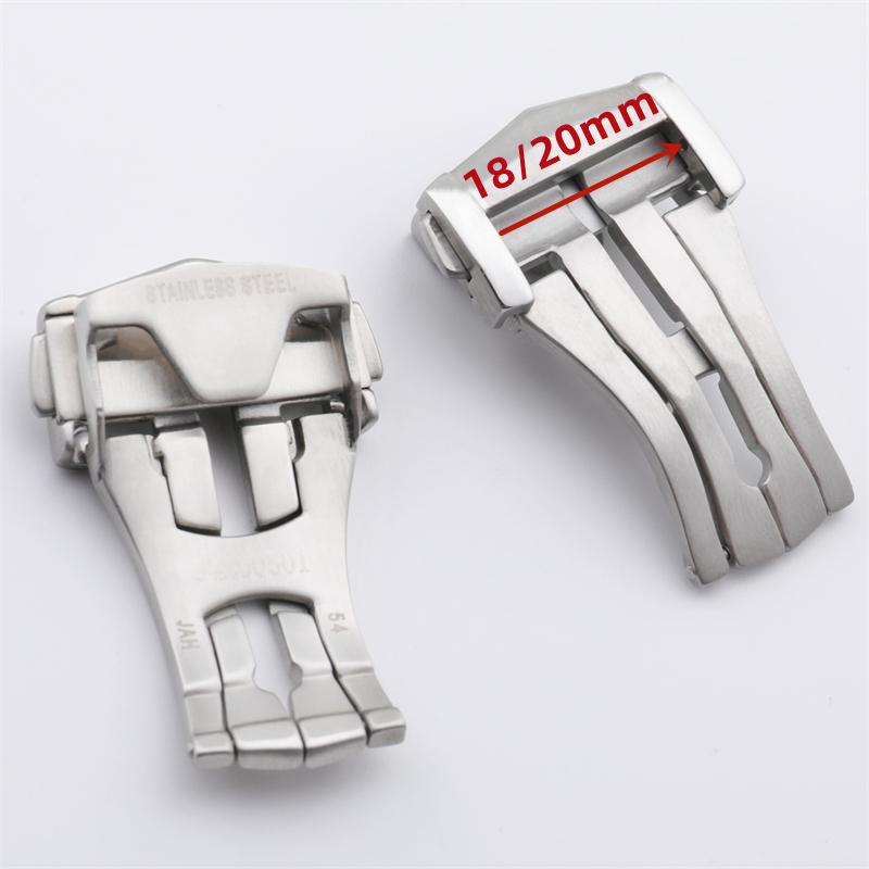 18mm 20mm Metal Watch Band Buckle for Omega Stainless Steel Folding Buckle Silver Black Clasp Deployment Clasp Accessories