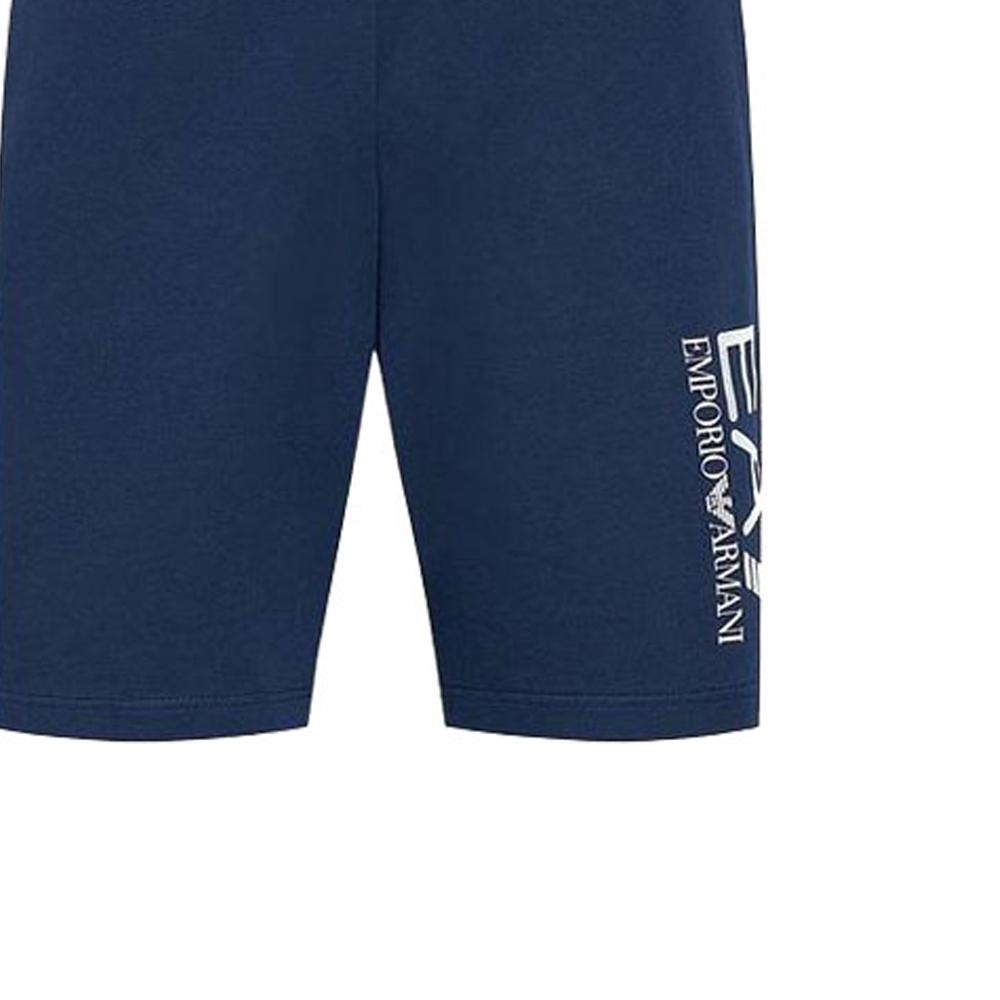 Emporio Armani EA7 SS22 Logo Letter Print Mid-Rise Casual Shorts Men Shorts Navy-Blue 3KPS73-PJ05Z-1554