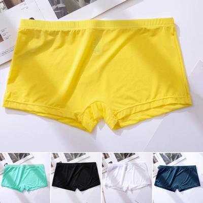 Ανδρικά μποξεράκια από μετάξι Ice Silk με χαμηλό μπούστο, ελαστική μέση, σορτς με ομαλή δρομολόγηση, μονόχρωμα, εξαιρετικά λεπτά εσώρουχα U-Convex