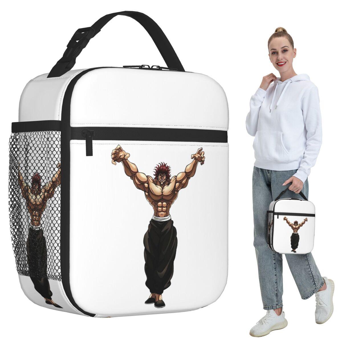 Yujiro Baki Hanma Grappler Fight Insulated Lunch Bag for Women Office Cooler Thermal Food Box Tote  Lunch Boxes Container One Size