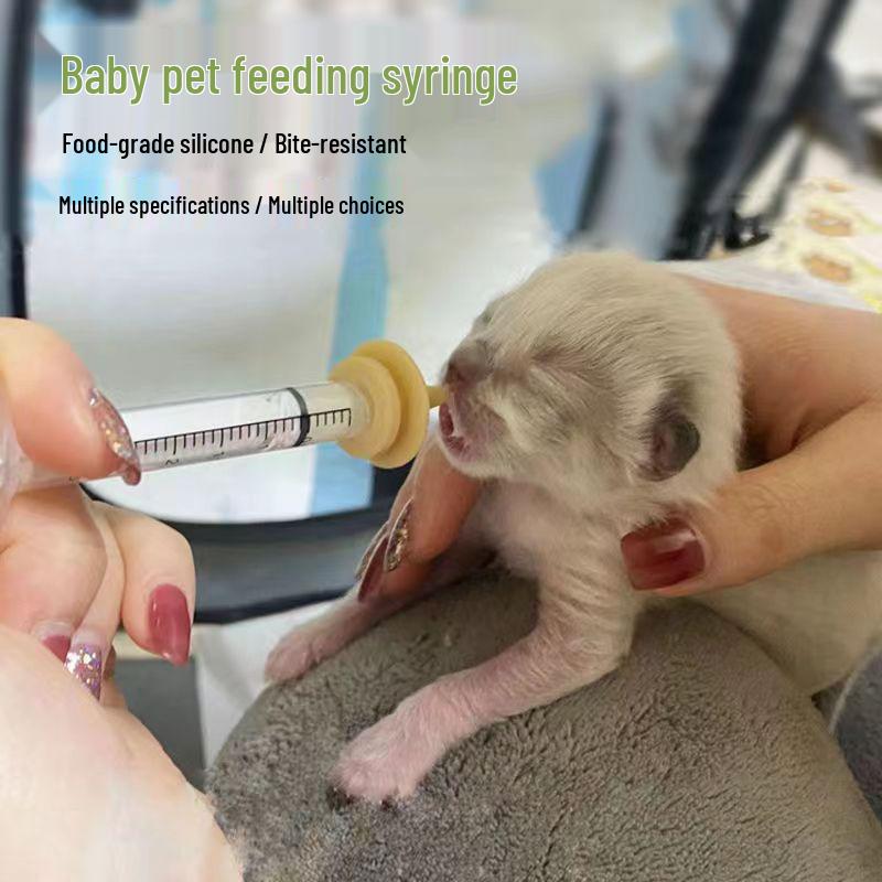 Pet Feeding Syringe & Nipple Bottle for Kittens and Puppies