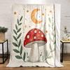 Mushroom and Moonlit Fantasy Print Blanket Soft and Cozy Perfect for the Living Room Bed Sofa or a Nap,gift