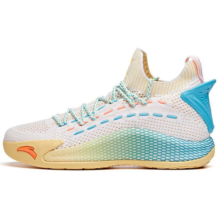 Anta KT5 Low Origin Series Men Mid Top Basketball Shoes White Blue 112021102-1 44.5