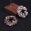 European and American Style Multi-Colored Floral Wreath Brooches, Fashionable Rhinestone Pins, Versatile and Elegant Suit Accessories