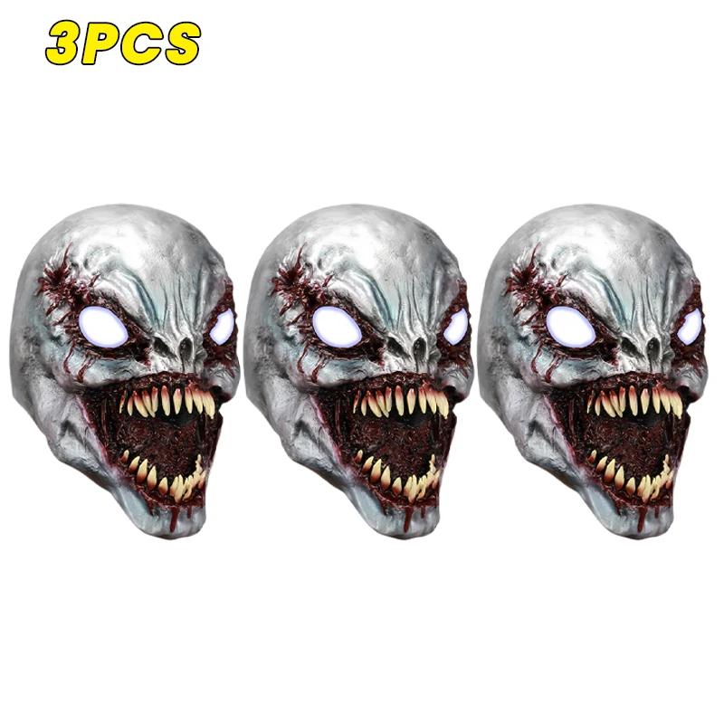 Movie 2025 New Venom Led Mask Helmet Mask Latex Halloween Gloves Cosplay Funny Masquerade Props Costume Props Party Gift Kids