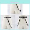 Harajuku Dark Girl Punk Gothic Double Row Buckle Belt For Women With Metal Rivets