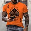 Summer Colorful Poker Gems Print Pánské tričko 3D Pánské Jesus Móda Ležérní Topy Krátké rukávy