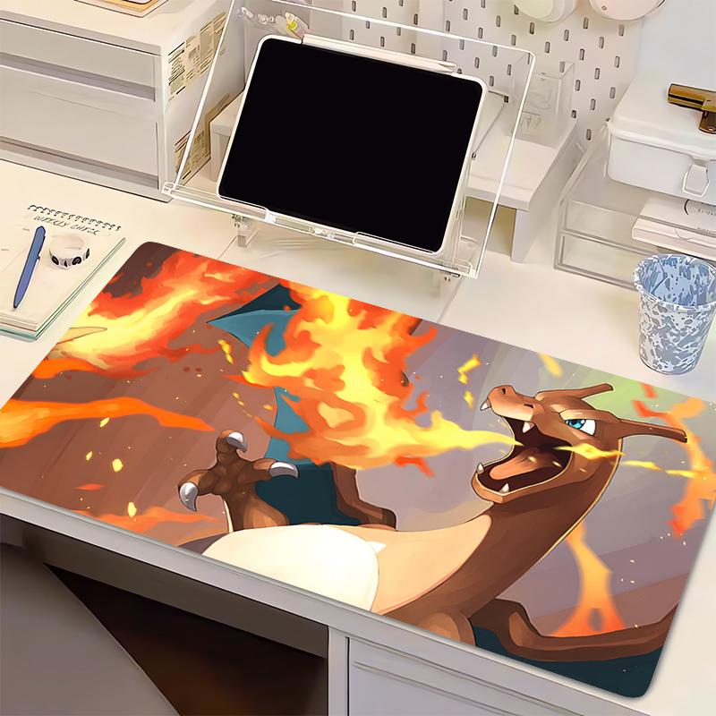 Computer Varmilo Keyboard Mouse Pad PPokemon Charizard Anime Gaming Accessories Table XXL Gamer Carpet Desk Mat Soft Mousepad