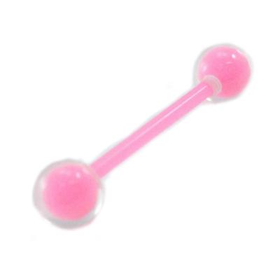 [I9147] - Flexibles Zungenpiercing 'Coloring' rosa