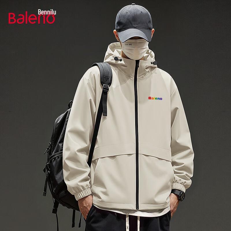 Baleno Men's Hooded Lightweight Water-Repellent Jacket