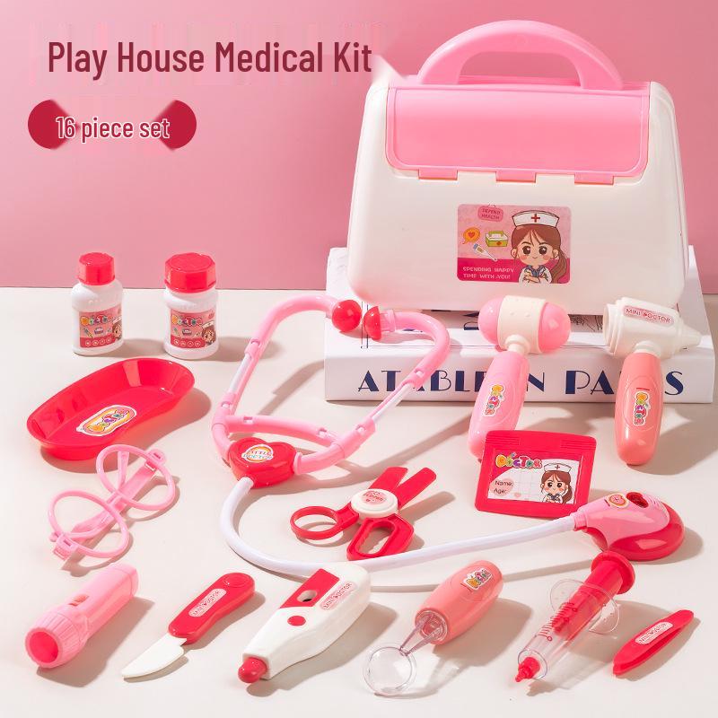 Children's Medical Playset: Doctor Role Play Stethoscope & Nurse Tools for Little Girls