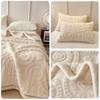 Double Sided Carved Velvet Autumn Winter Bed Blanket Luxury Thickened Warm Plush Sofa Throw Blanket Solid Color Fleece Blankets