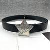 Adult Harajuku Belt with Rhinestone Light Luxurious Ladies Locomotive Waistband