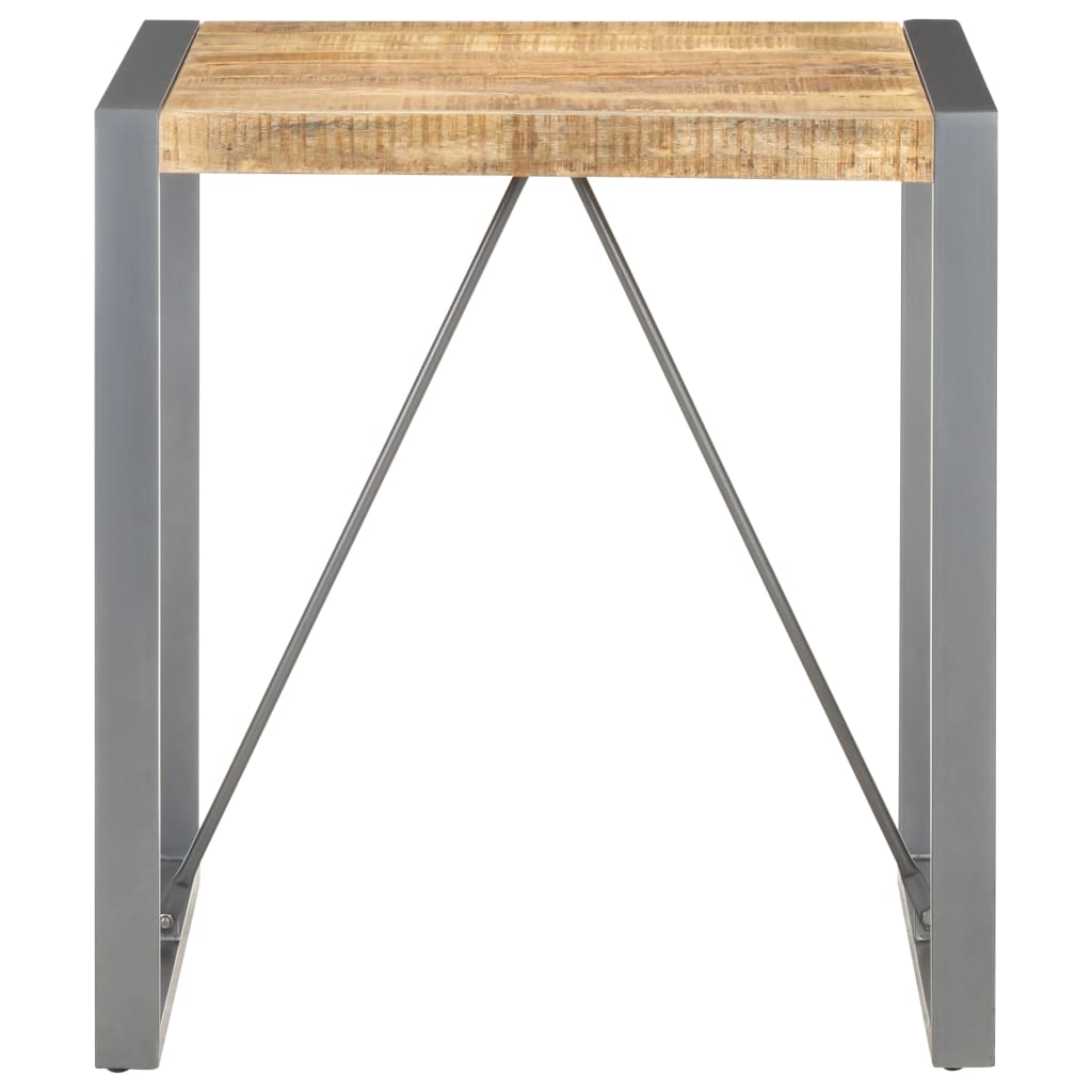 Dining Table 70x70x75 cm Rough Solid Mango Wood