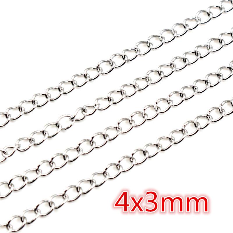 5 Meters/Lot Never Fade Stainless Steel Multi Styles Necklace Chains For DIY Jewelry Making Findings Accessories Handmade