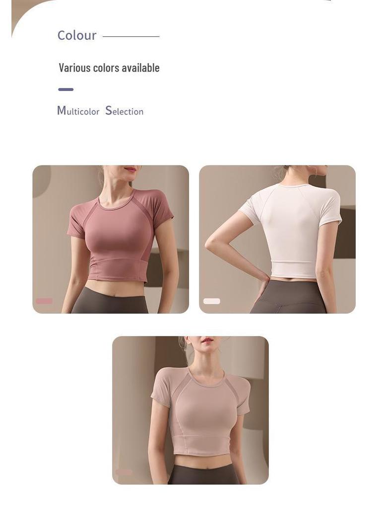 Women's Breathable Mesh Short-Sleeve Yoga & Running T-Shirt