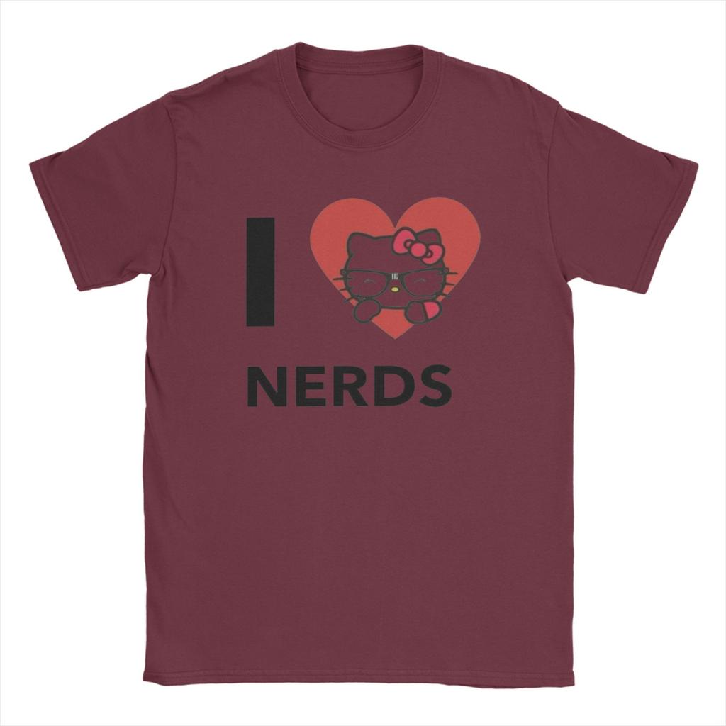 Men's I LOVE NERDS T-Shirts  Cotton Tees Summer Vintage Short Sleeve T Shirt O Neck Popular Pattern Tee Shirt New Arrival