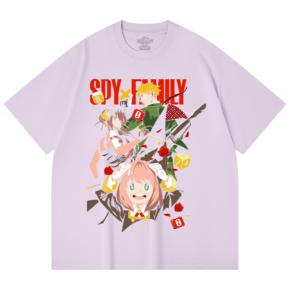 230 Gsm 100% Cotton Spy x Family V2 Print Unisex Heavy Cotton T Shirt