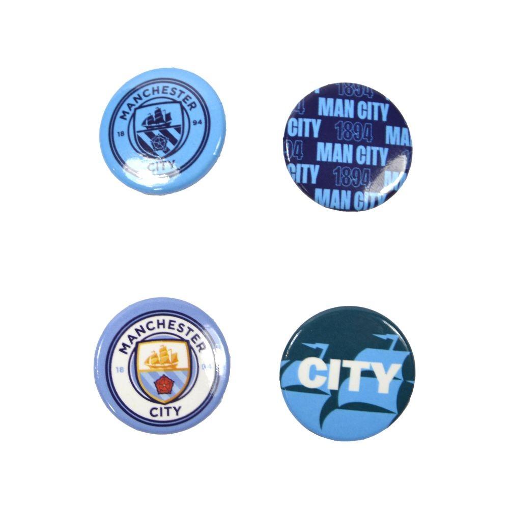 Manchester City FC Crest Badge (Pack of 4)