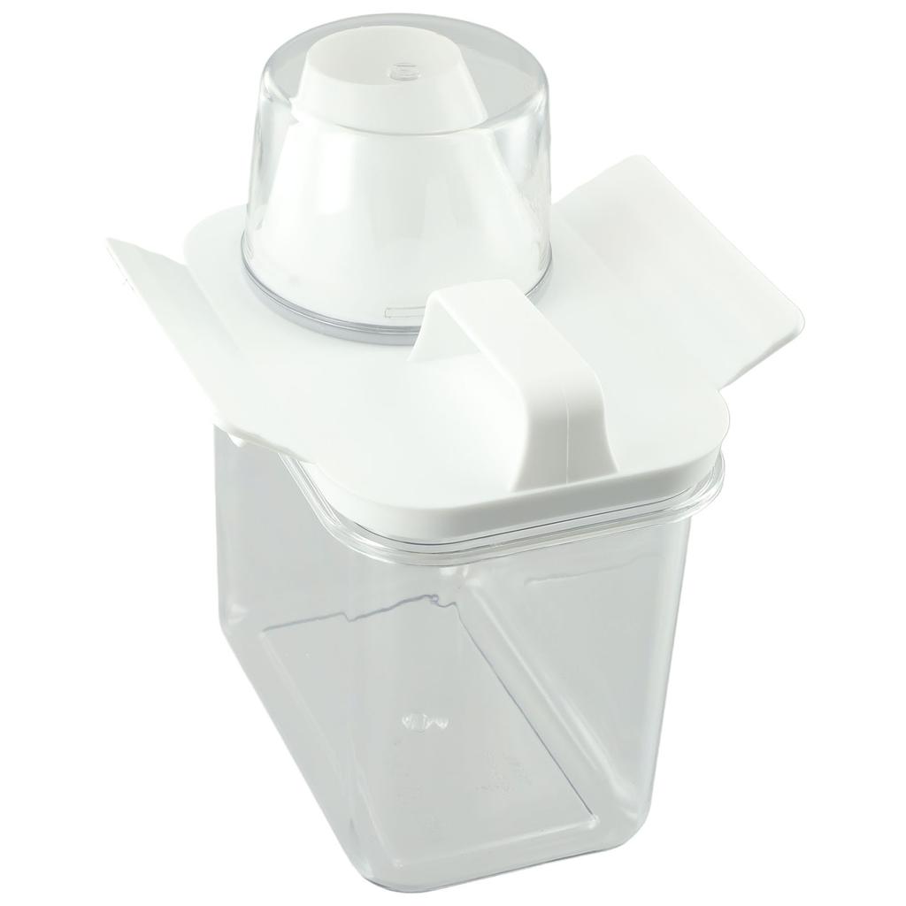Double-Sided Snap Washing Powder Double-sided Snap Transparent White Washing Powder Dispenser With Measuring Cup