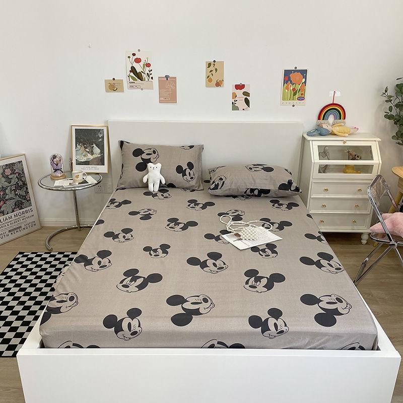 Matratzenbezug für Mädchenschlafzimmer, Baumwolle, bedruckt, einteilig, All-Inclusive-Anti-Rutsch-Matratzenschutz, Staubschutz