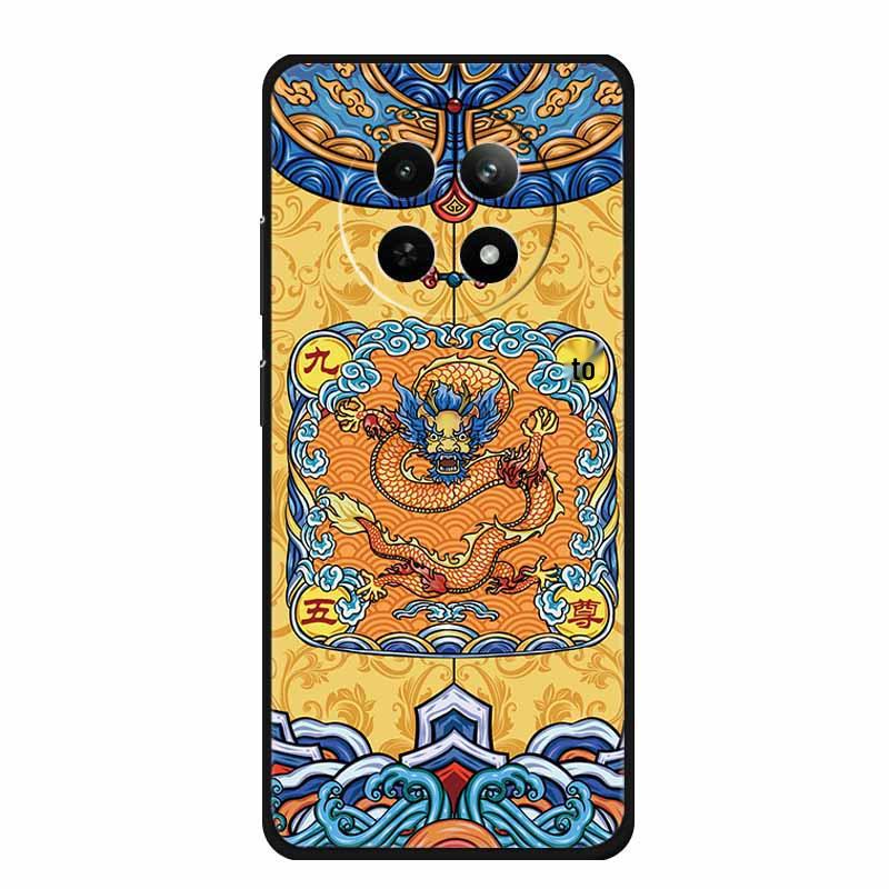 Embossed Textured Colored Soft Case for Realme 12 5G Phone