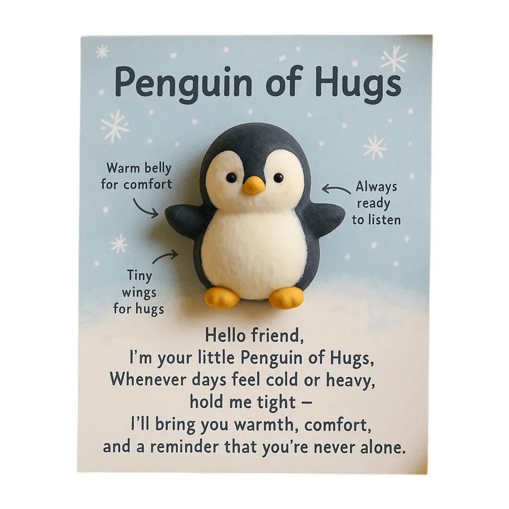 Animal Pocket Hug Gift, A Hug And A Friend Of In Your Pocket, Comes With An Encouraging Greeting Card.