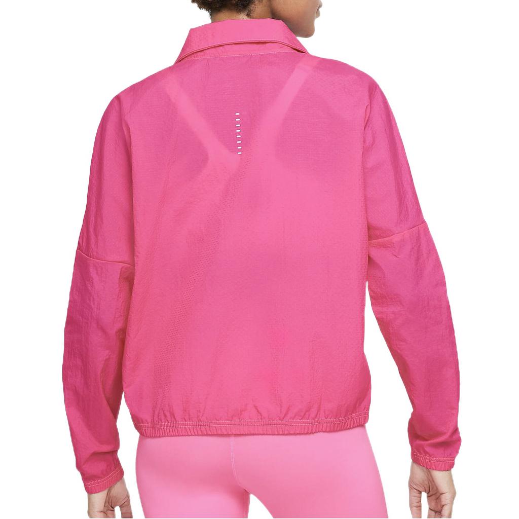 Nike Swoosh Run Logo Print Solid Color Half-Zip Jacket Women Jackets Pink DJ0925-607