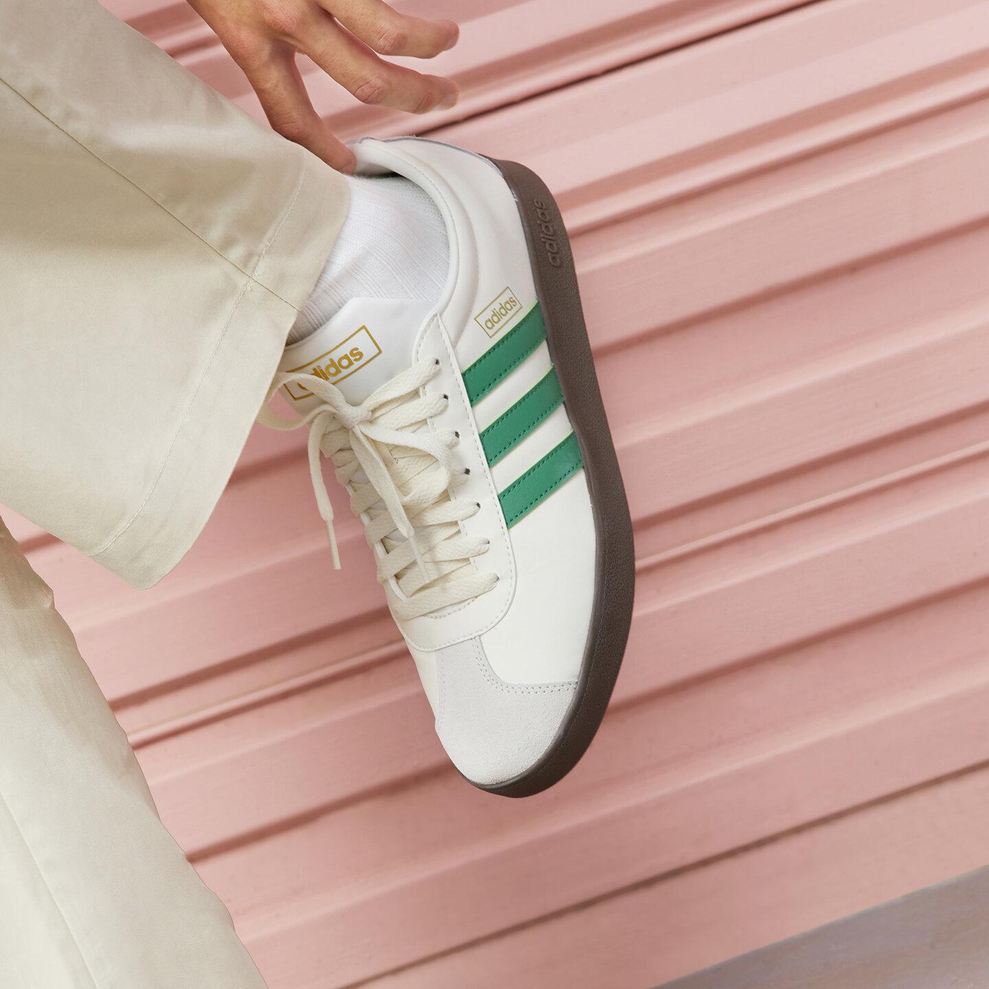 adidas VL Court Classic Молочно-белый Колледжский зеленый Алюминий 39