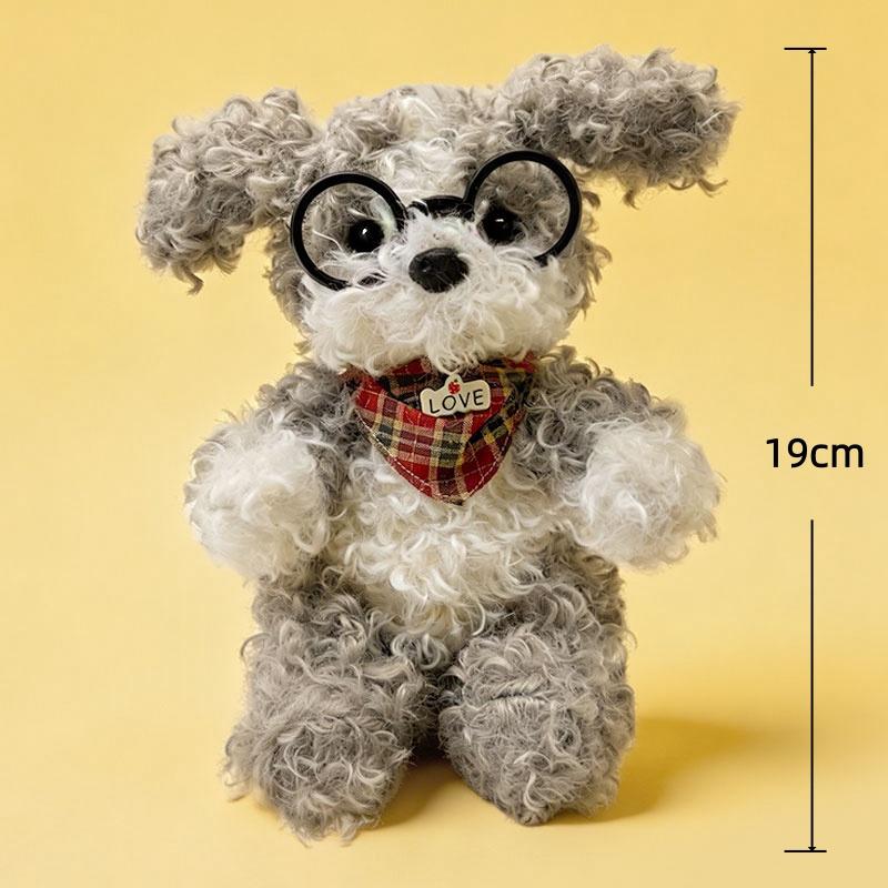 Dog Plush Toys Glasses Dog Squishy Stuffed Doll Adorably Accompany Sleep Toy Kawaii Room Decor Toys Birthday Surprise Gifts