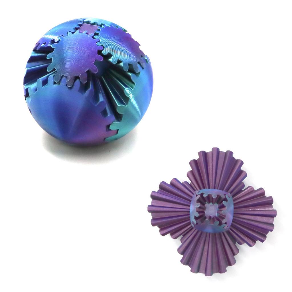 3D Printed Gear Spin Ball Rubik's Cube Decompression Toy