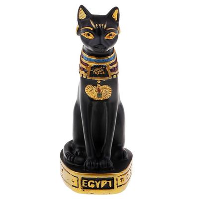 Figura de Gato Antiguo Bastet de Resina de 4\\\"