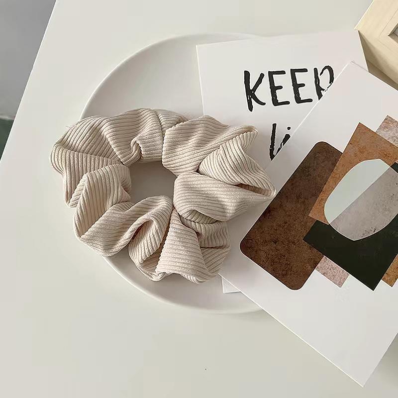 Knitted Hair Scrunchie Headband For Women Solid Color Velvet Elastic Hair Bands Rings Girls Hair Accessories Headwear