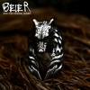 Beier Neues Design Vintage Cool Nordisch Wikinger Wolf Ring Mit Geschäft Hohe Qualität Edelstahl Tier Ring Für Männer Modeschmuck