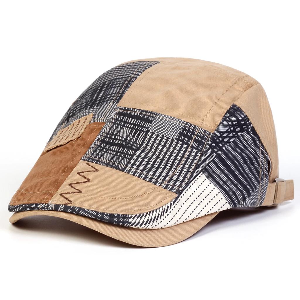 Newsboy Brand Latest Fresh Splicing Fabric Vibrant Color Multi Neutral Gender Women  Men For Caps British Painters Hats Spring Autumn Octagonal Cap