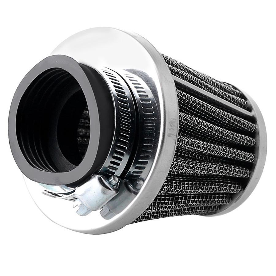 4Pcs 60mm Motorcycle Motor Conical Style with Dual Layer Steel Mesh Air Filter